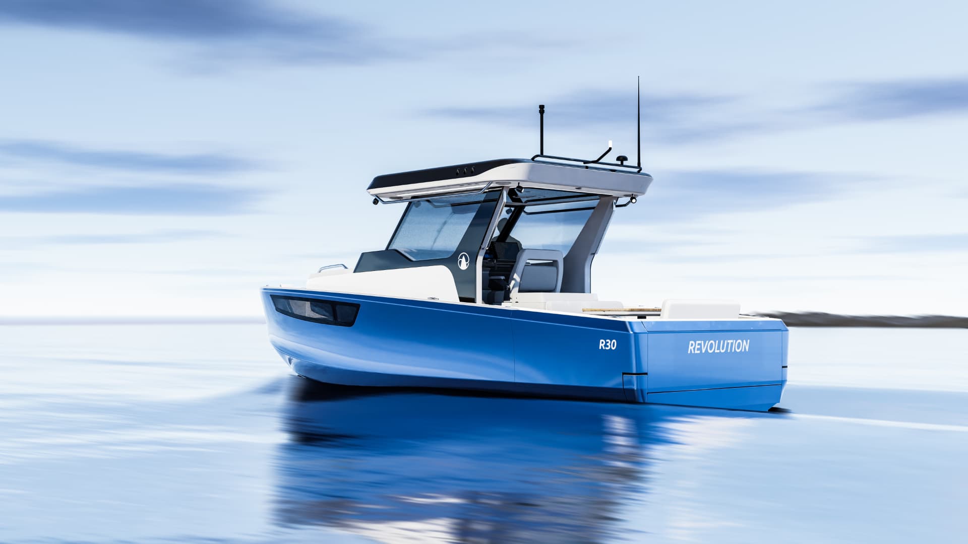 R30 stern three-quarter view