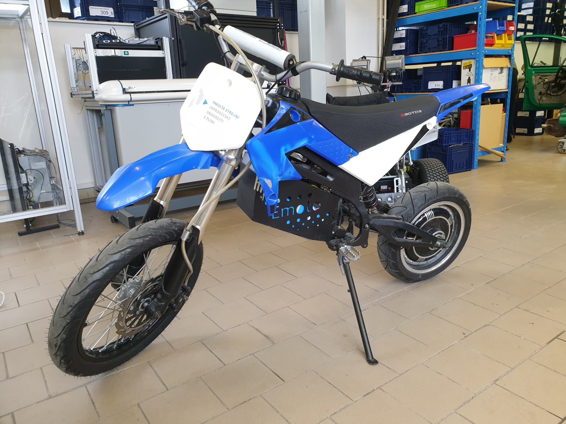 Donor motorcycle used as the mechanical base for the E-moto prototype