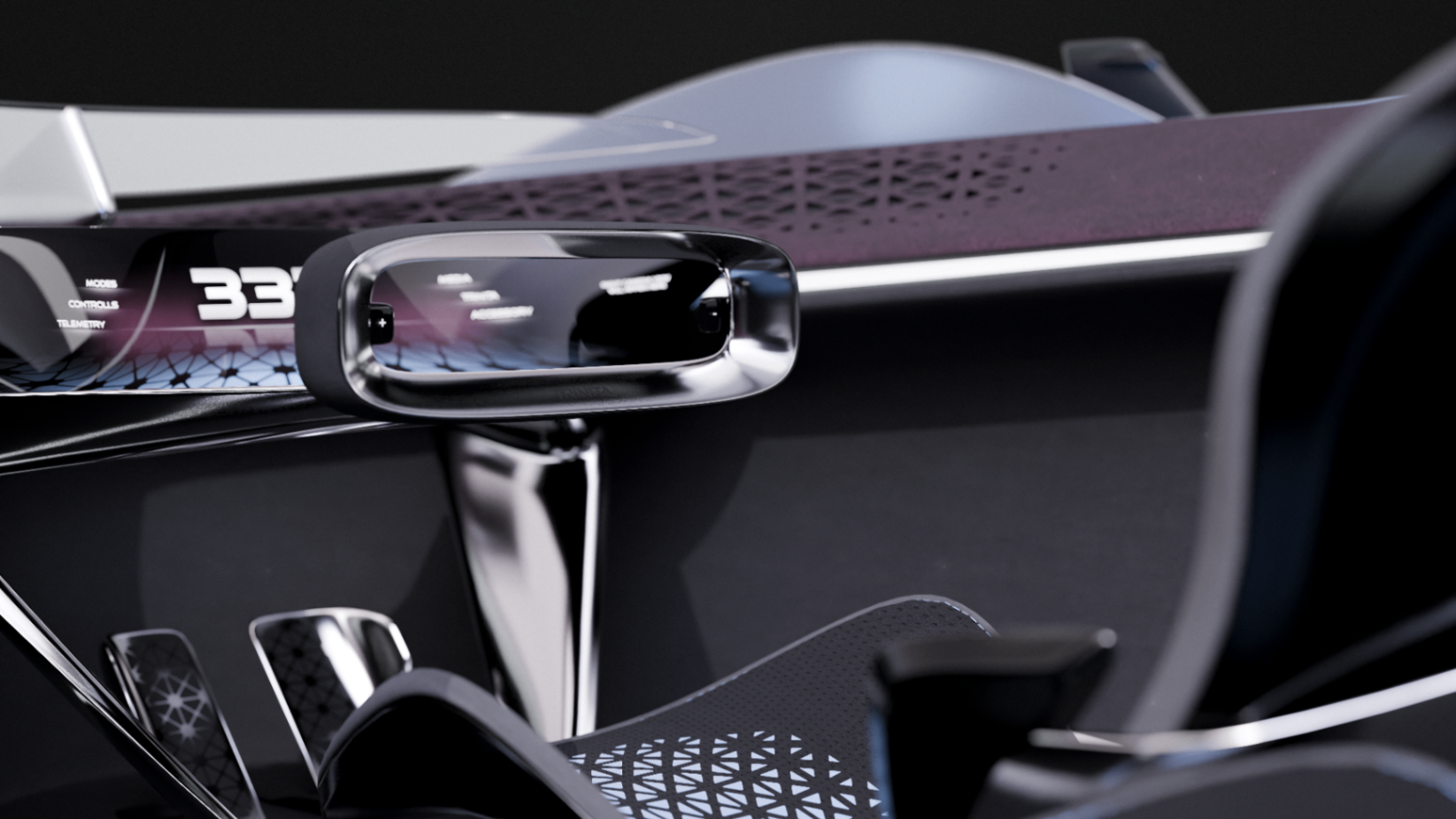Detail of the TRINITA digital steering yoke and interface